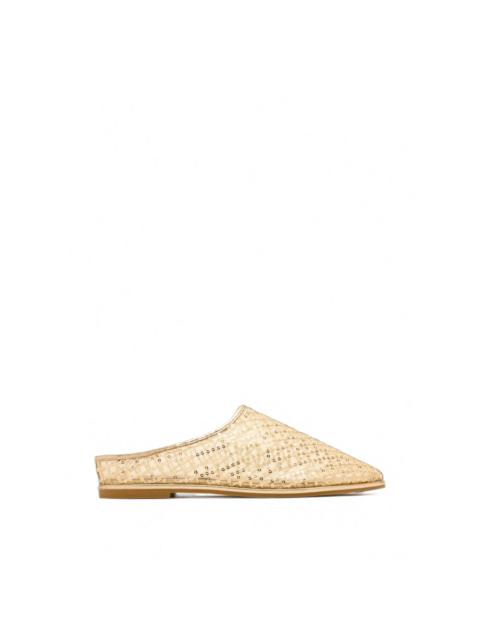 BADGLEY MISCHKA Yumi sequin-embellished mules