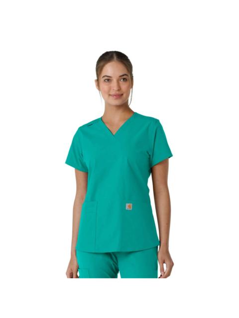 Carhartt Women's Force Essentials V-Neck Knit Panel Scrub Top