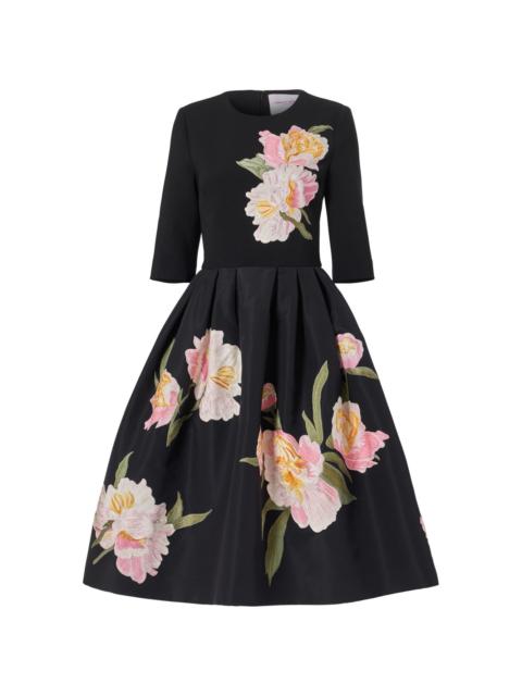 floral-embroidered dress