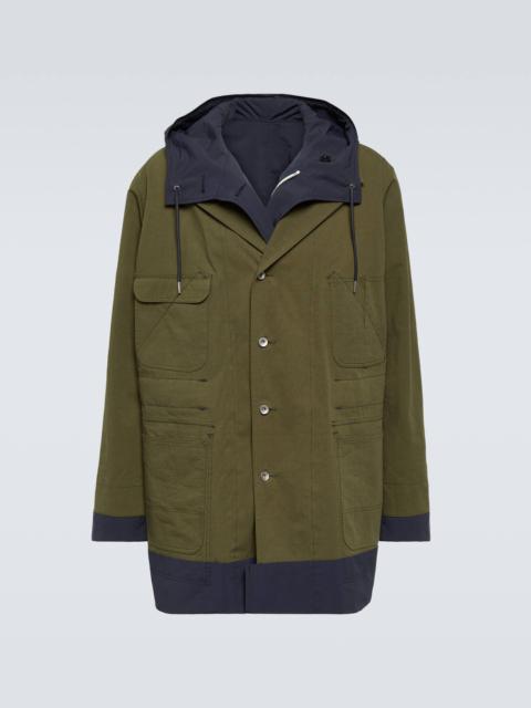sacai Reversible cotton-blend ripstop coat