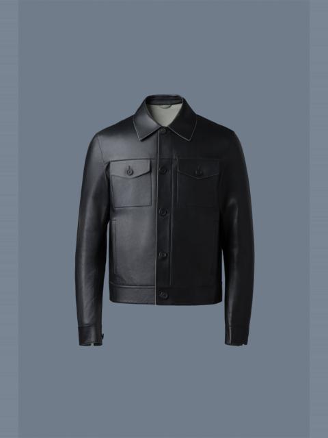 LINCOLN Leather Jacket with Horn Buttons