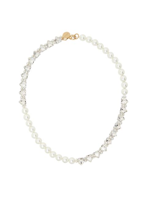 Simone Rocha Quartet Faux-Pearl & Crystal Heart Necklace