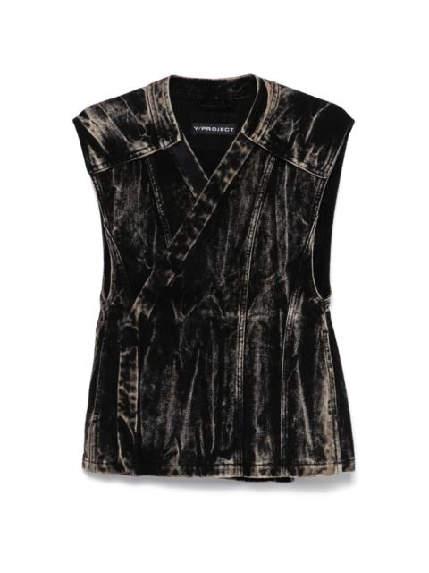Y/Project whiskering effect vest