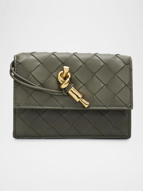 Bottega Veneta Andiamo Intrecciato Leather Zipped Card Case