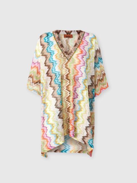 Missoni Short kaftan with V-neckline and printed pattern