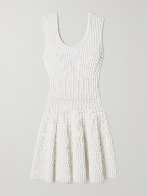 Alaïa Ribbed Stretch-knit Mini Dress