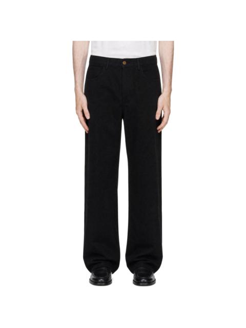 Merz b. Schwanen Black 1930s Cotton Twill 5-Pocket-Pants