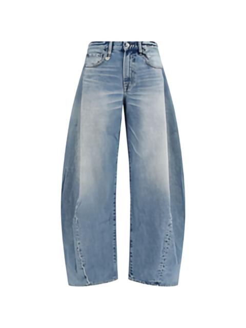 R13 Janine curved-leg jeans