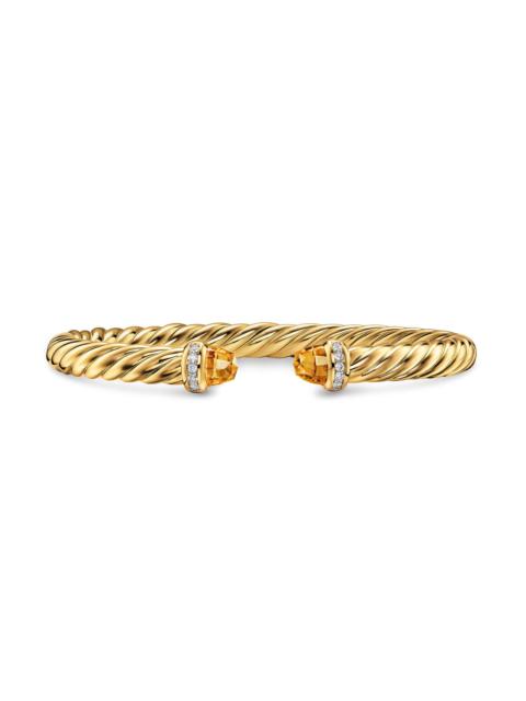 DAVID YURMAN Women's Cablespira Flex Bracelet in 18K Yellow Gold - Citrine