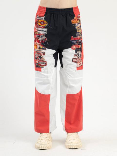 doublet BLACK/RED A.I. PATCHES EMBRIDERY TRACK PANTS