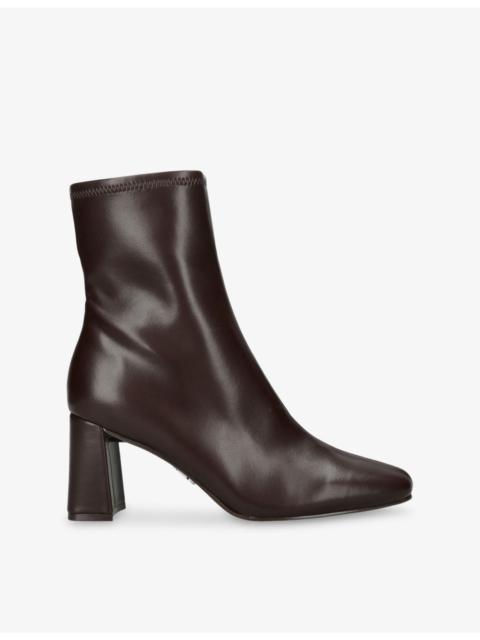STEVE MADDEN Hurst Faux-Leather Heeled Boots