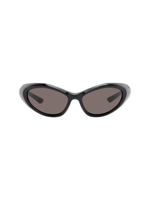 BALENCIAGA Black Oval Sunglasses