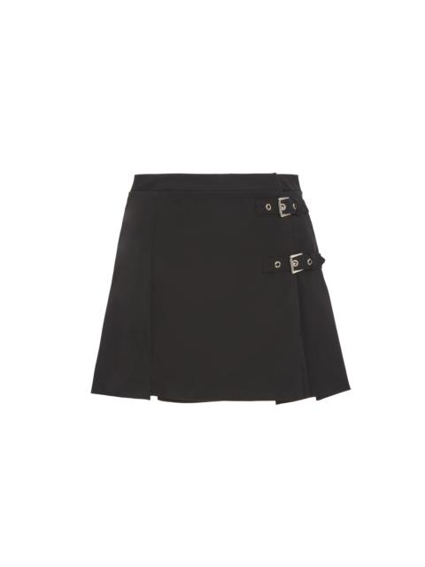 Alessandra Rich STRETCH WOOL MINI SKIRT WITH BUCKLES