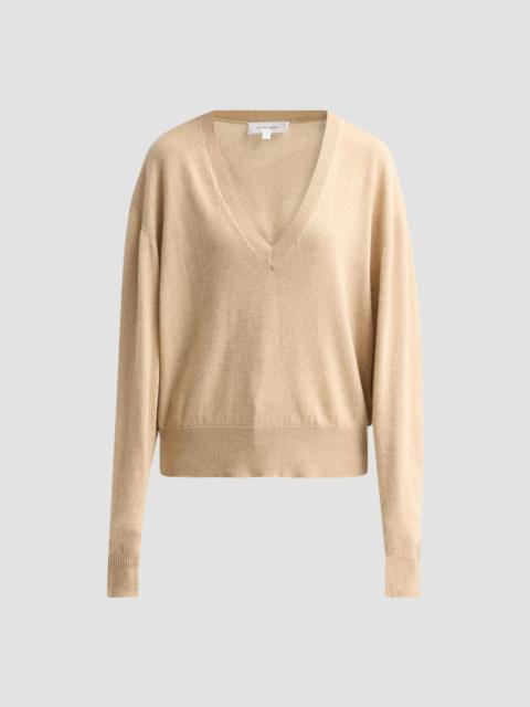 RONNY KOBO Women's Jayden Cashmere V-Neck Sweater - Oatmeal
