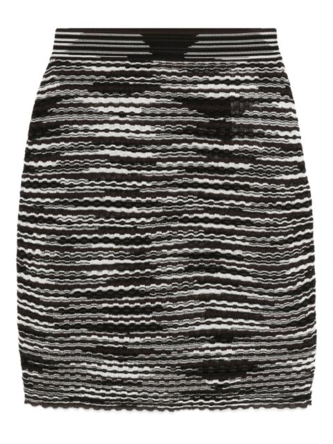 striped ribbed skirt