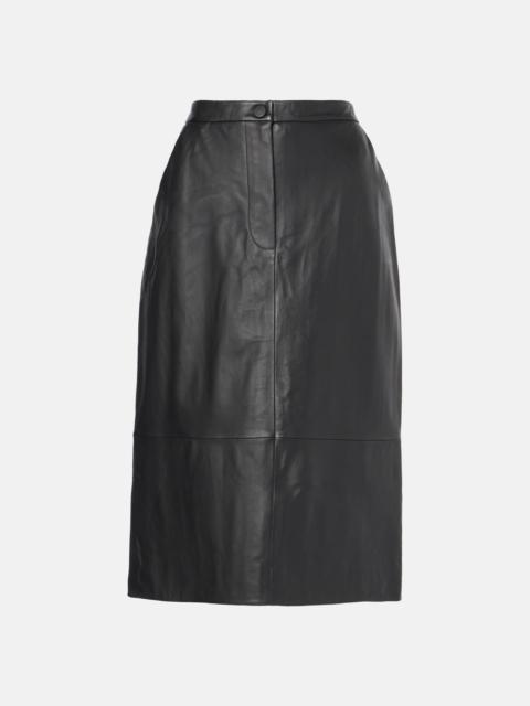Yves Salomon pencil leather midi skirt
