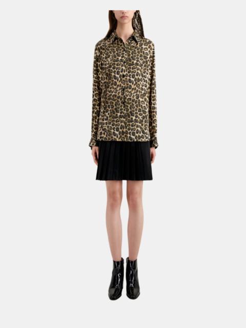 The Kooples LEOPARD PRINT SILK SHIRT