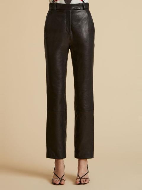 The Emile Pant in Black Leather