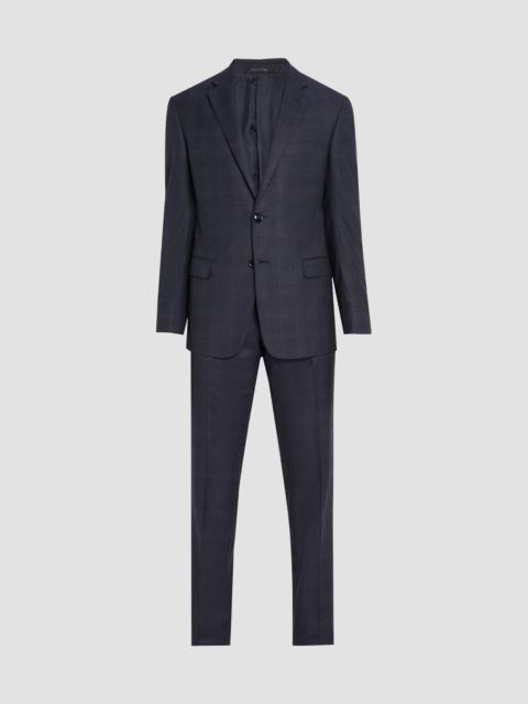 GIORGIO ARMANI Men's Tonal Check Wool Suit - Dark Navy