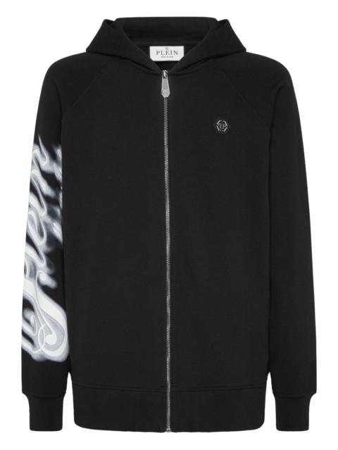 PHILIPP PLEIN graphic-print zip hoodie