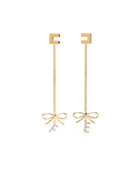 ELISABETTA FRANCHI bow-detail pendant earrings