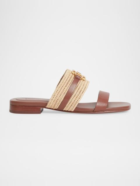 SIMKHAI Roan Raffia Flat Sandals