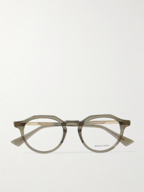 Bottega Veneta Forte Round-Frame Recycled-Acetate Optical Glasses