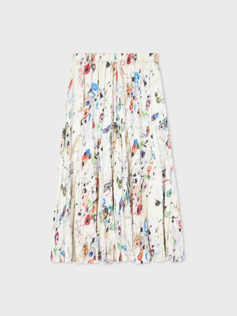 Paul Smith Women's 'Sketchbook Botanical' Crinkle Skirt