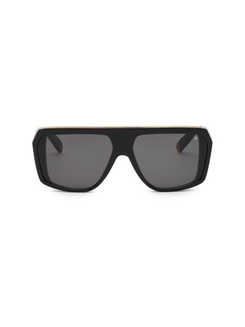 rectangular oversized-frame sunglasses