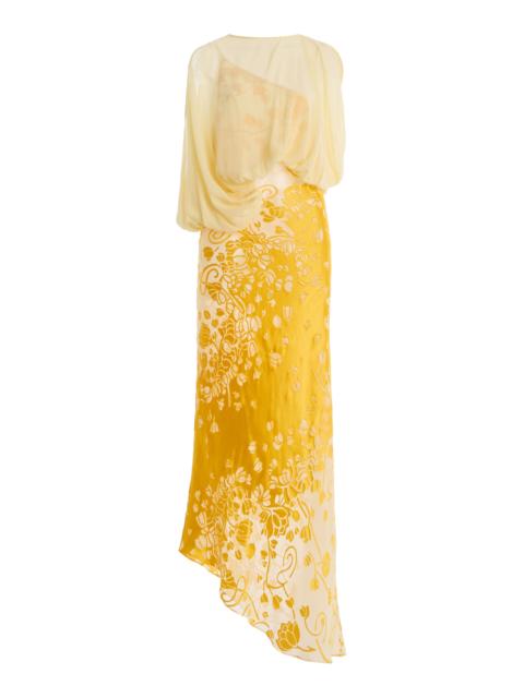 Exclusive Cumulus Burnout Maxi Dress yellow