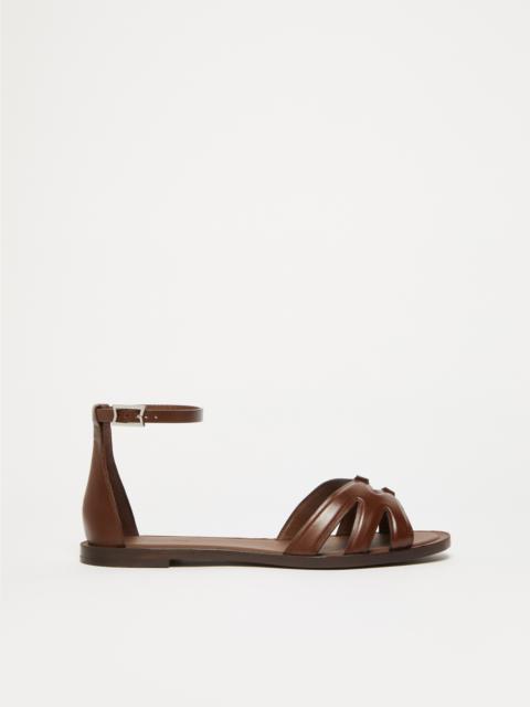 Max Mara DOUBLEFLAT Flat leather sandals