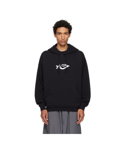 Y-3 Black Terry Liquid Logo Hoodie