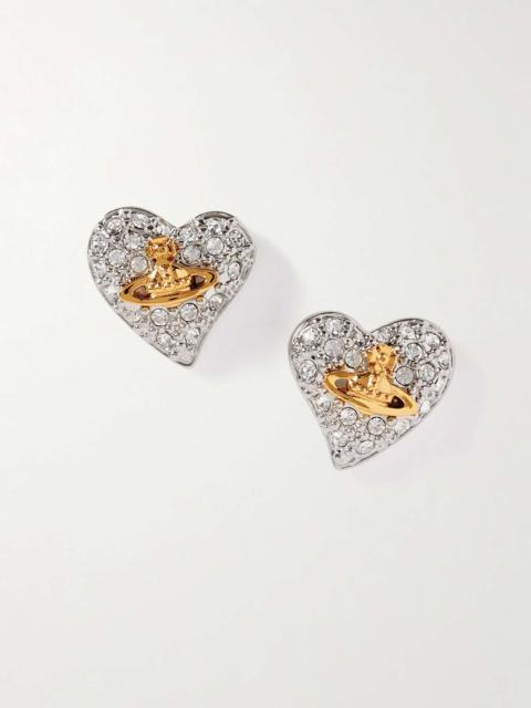 Vivienne Westwood Silver and gold-tone crystal earrings Silver