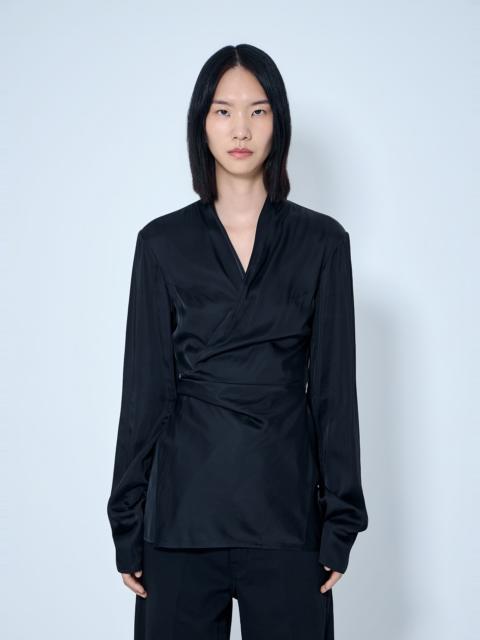 Rick Owens Laura Satin Wrap Top