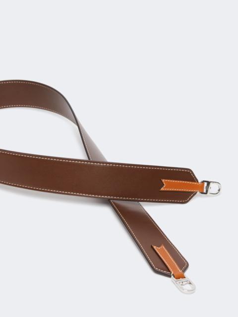 Max Mara Leather shoulder strap - COCOA