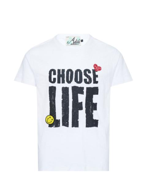 Andersson Bell slogan-print slub-texture T-shirt