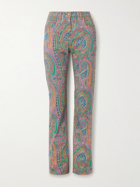 Etro Printed Straight-leg Jeans