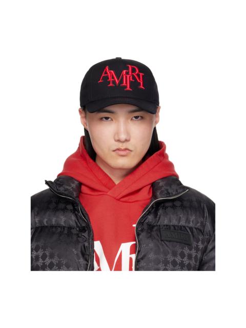 AMIRI Black 'Staggered AMIRI' Canvas Cap