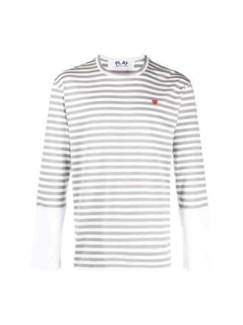 striped long-sleeved T-shirt