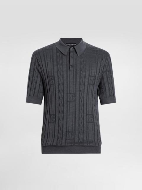 Dolce & Gabbana Silk and cotton polo-shirt