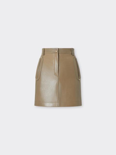 Ferrari High-Waisted Leather Mini Skirt