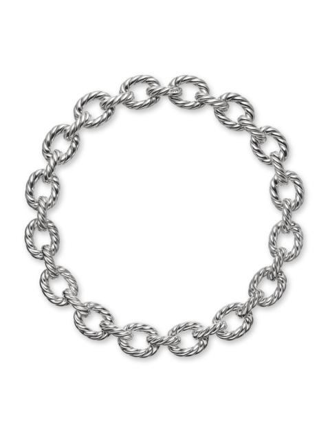 DAVID YURMAN Women's Sculpted Cable Oval Link Sterling Silver Necklace - Silver