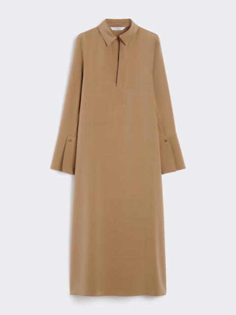 ☆MaxMara☆直営店買付☆上品Silk Crepe Long Dress/OSSOLA Silk crêpe de Chine dress, hazelnut brown | 