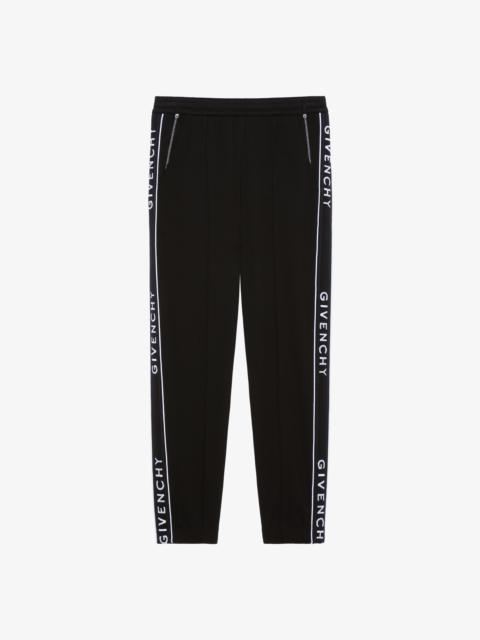 SLIM FIT JOGGER PANTS IN FLEECE WITH GIVENCHY BANDS