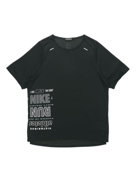 Nike Nike Rise 365 Future Fast Nike Run Running Short Sleeve Black CK0678-010