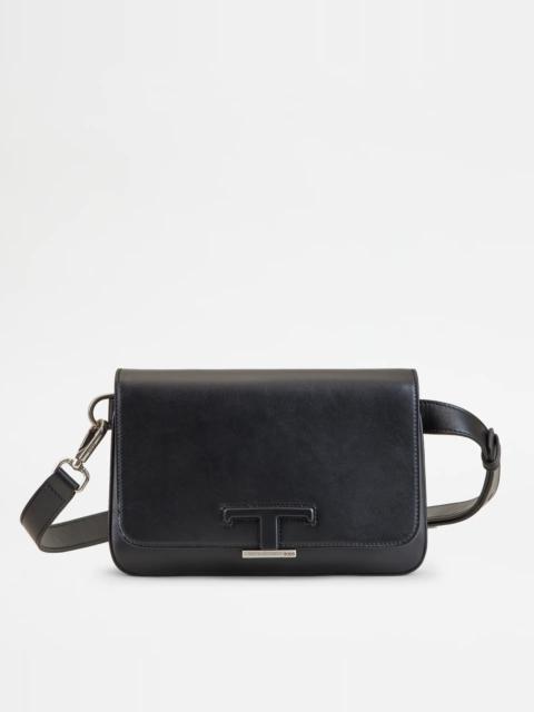 Tod's TIMELESS BELT BAG MINI IN LEATHER - BLACK