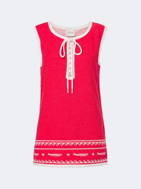 POSSE Cody cotton terry minidress