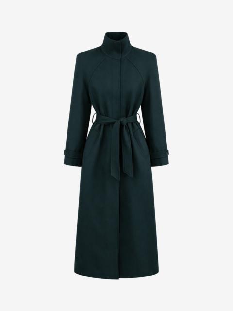 The Frankie Shop Skye Padded Trench Coat - Bottle Green