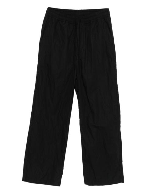 thom/krom elastic-waist straight-leg trousers