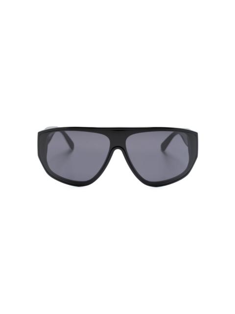 logo-engraved pilot-frame sunglasses